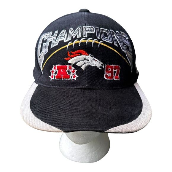 NFL Proline Denver Broncos Hat Cap One Size 1997 AFC Champions Snapback Football - Picture 1 of 10